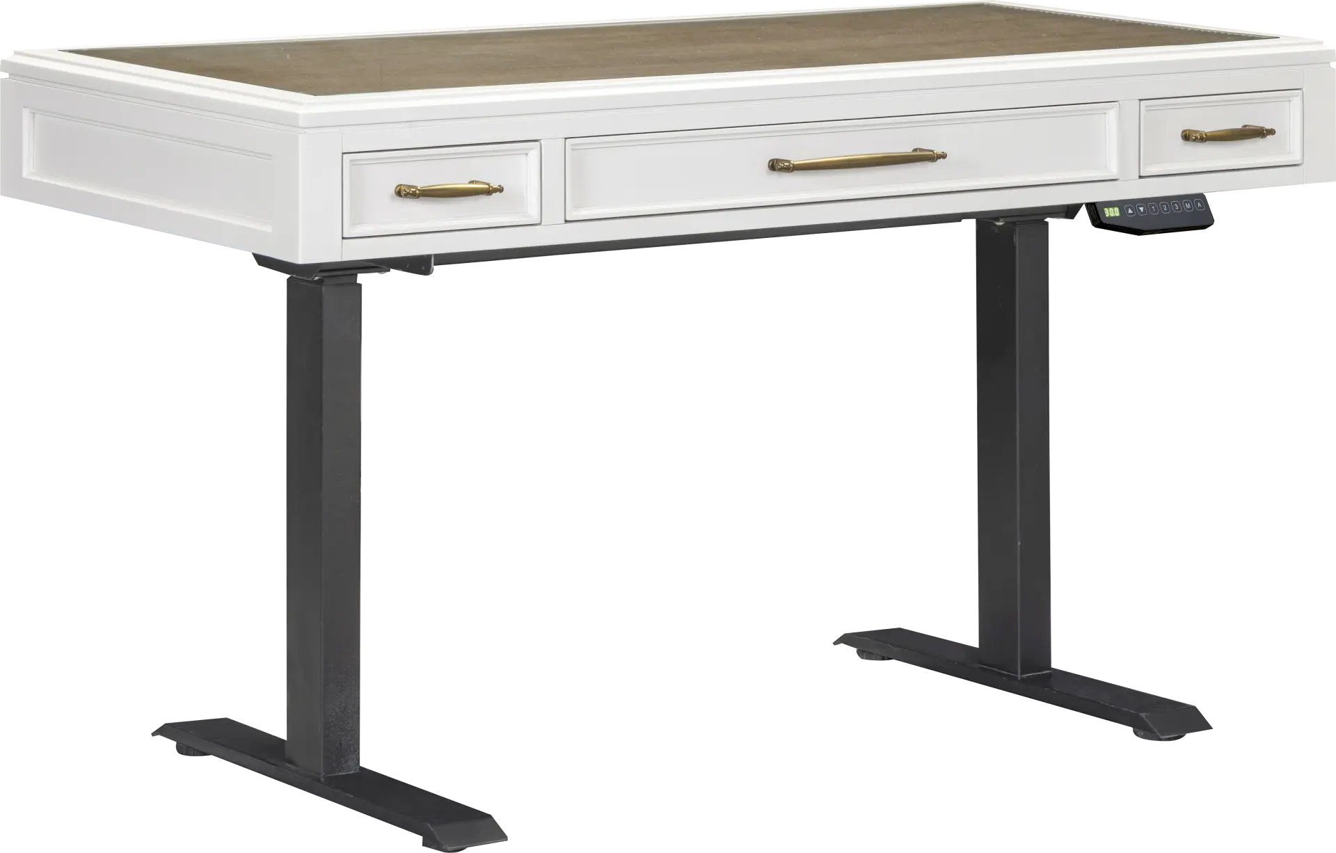 Albion White 2 Pc Adjustable Desk