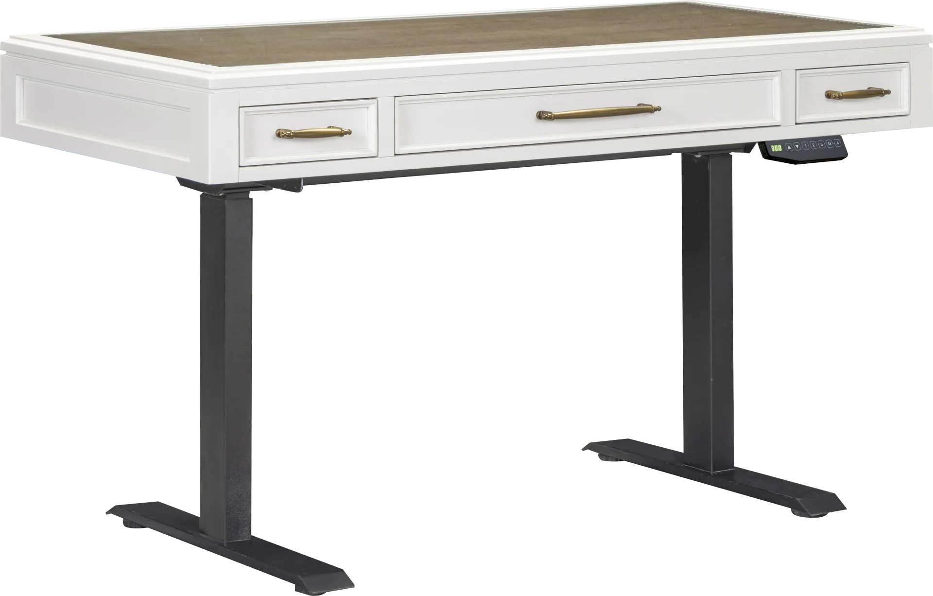 Albion White 2 Pc Adjustable Desk - Image 1