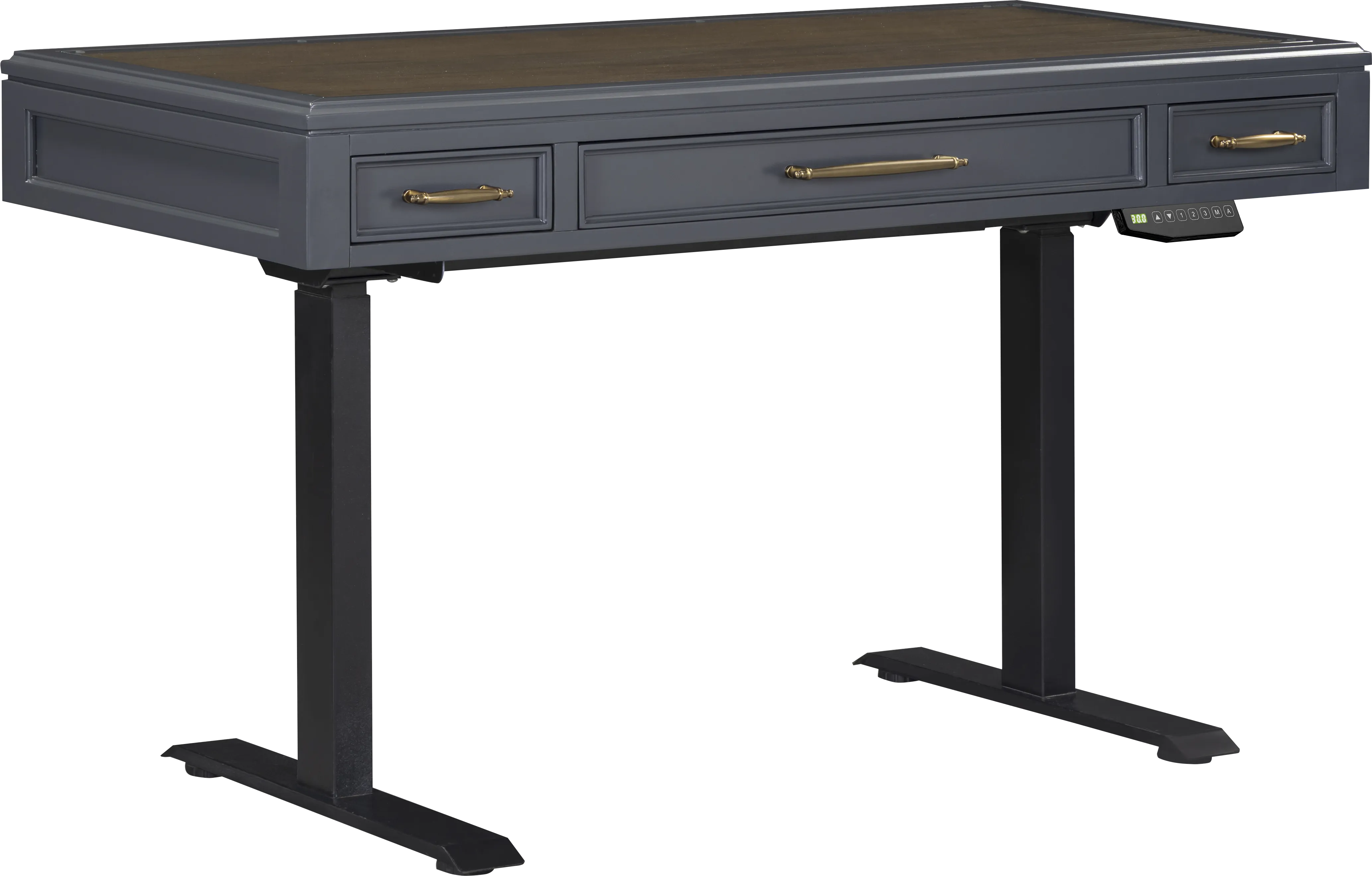 Albion Blue 2 Pc Adjustable Desk - Thumbnail - Image 1
