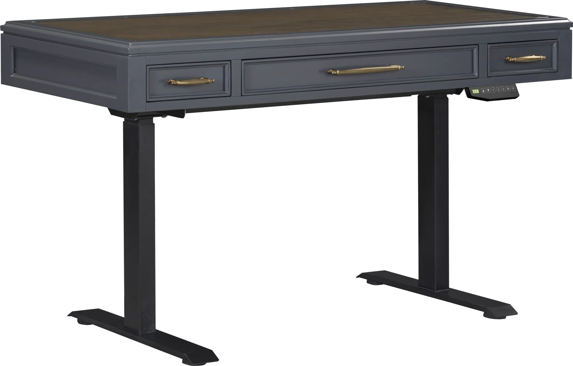 Albion Blue 2 Pc Adjustable Desk - Image 1