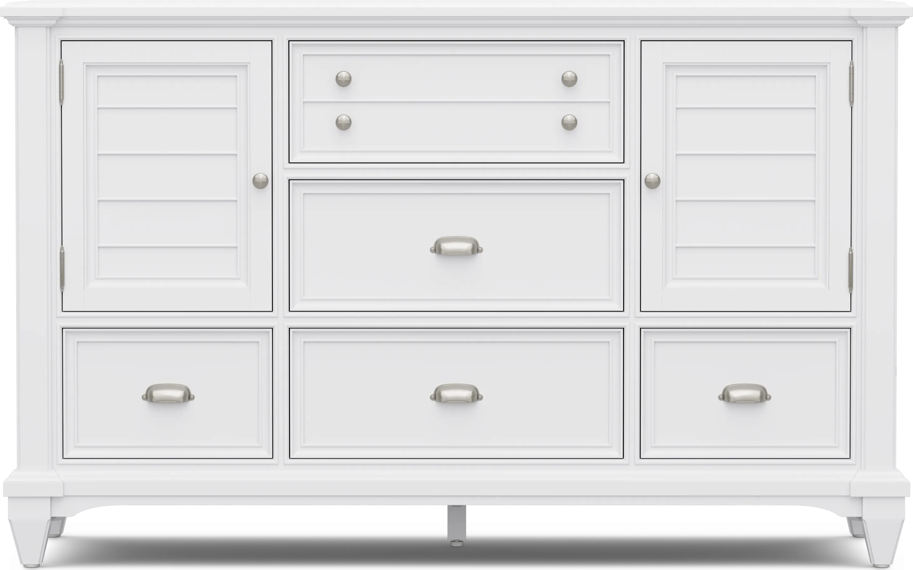 Hilton Head White 5 Pc Queen Storage Bedroom - Thumbnail - Image 4