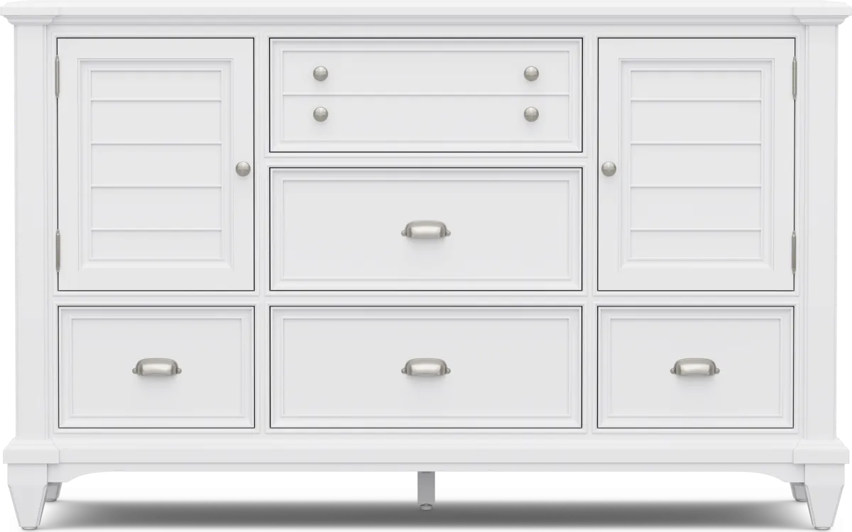 Hilton Head White Colors,White Door Dresser | Rooms to Go