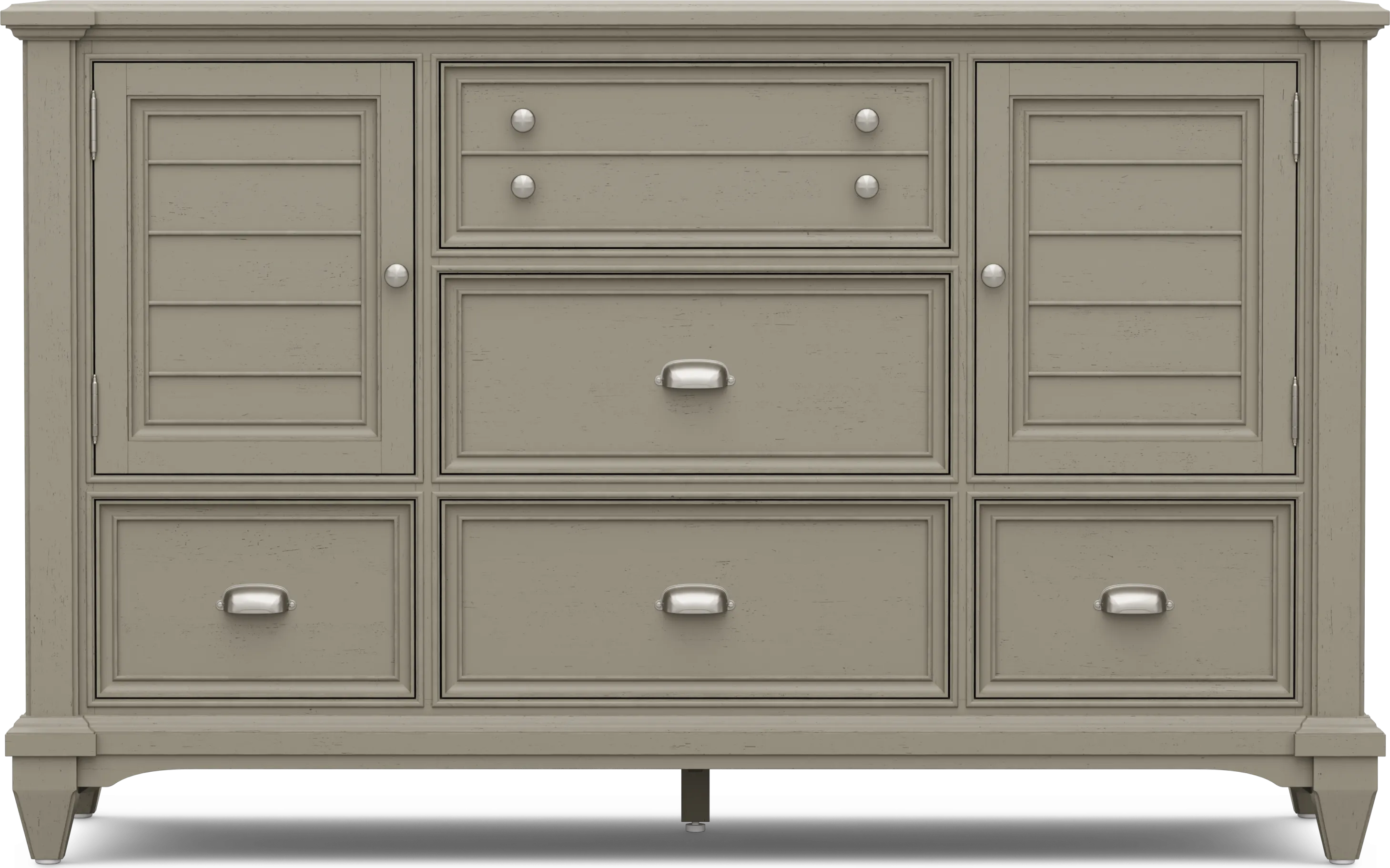 Hilton Head Gray 7 Pc Queen Panel Bedroom - Thumbnail - Image 6