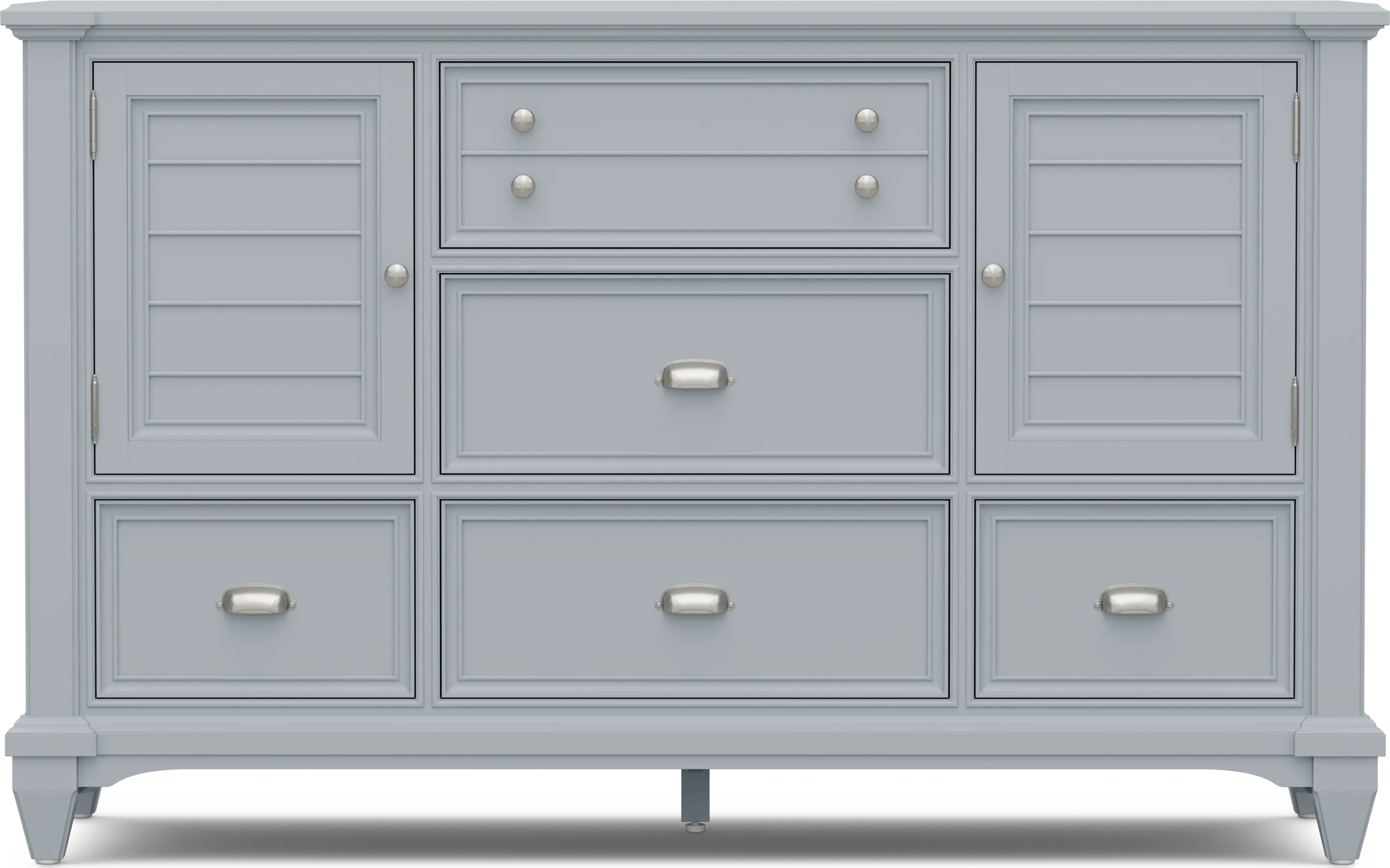 Hilton Head Blue 7 Pc King Panel Bedroom - Thumbnail - Image 4