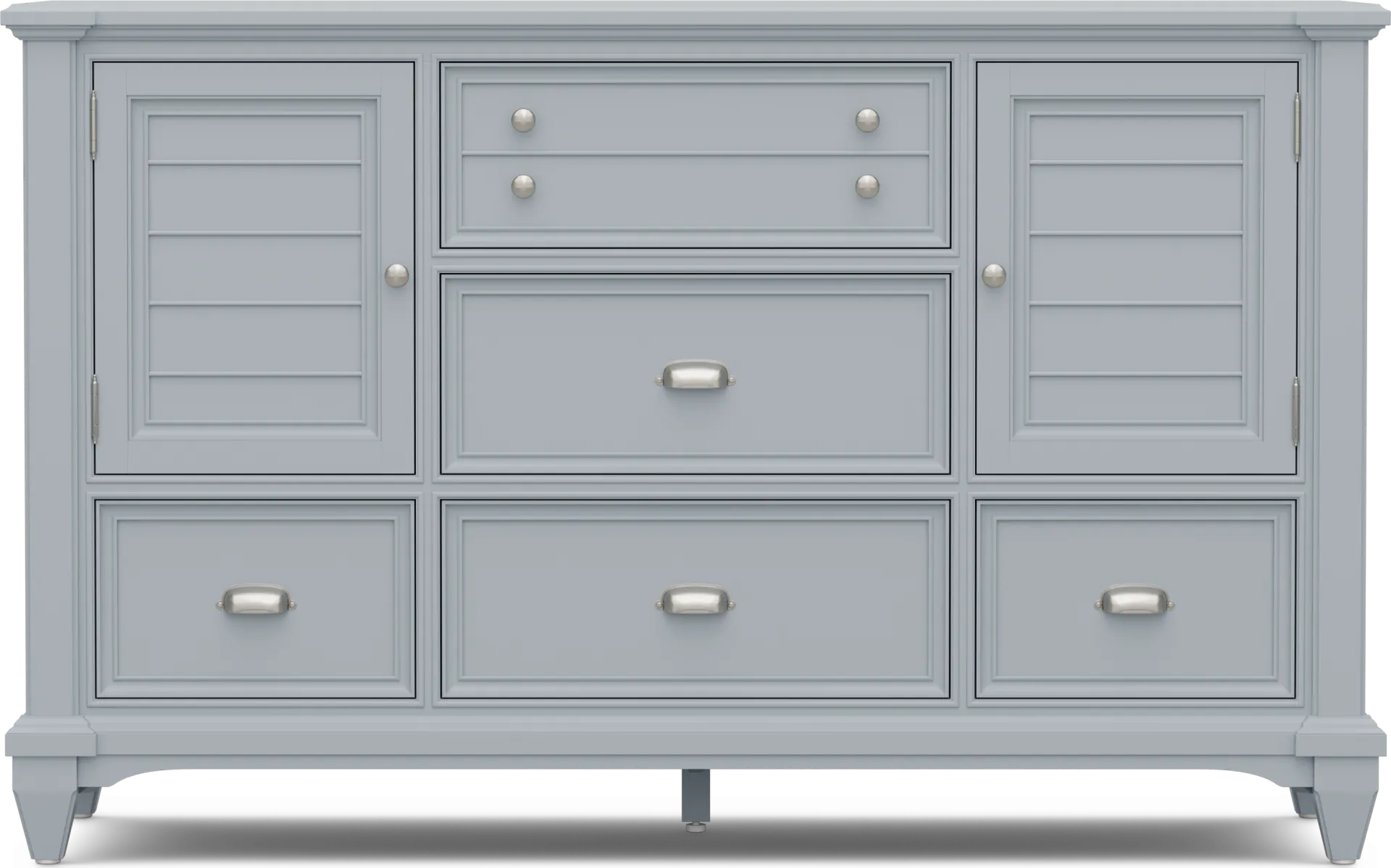 Hilton Head Blue 7 Pc King Panel Bedroom - Image 4