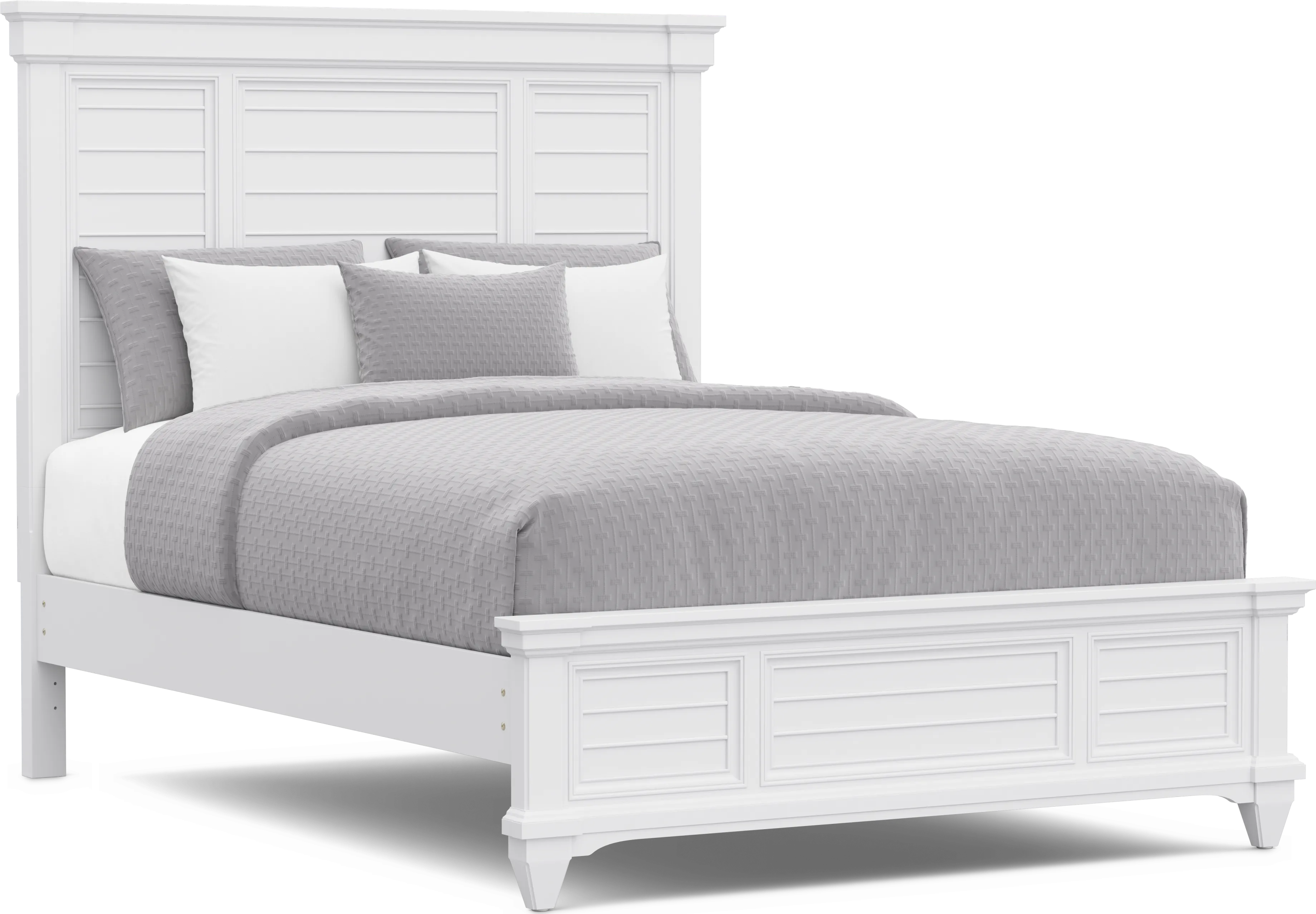 Hilton Head White 5 Pc Queen Panel Bedroom - Thumbnail - Image 2