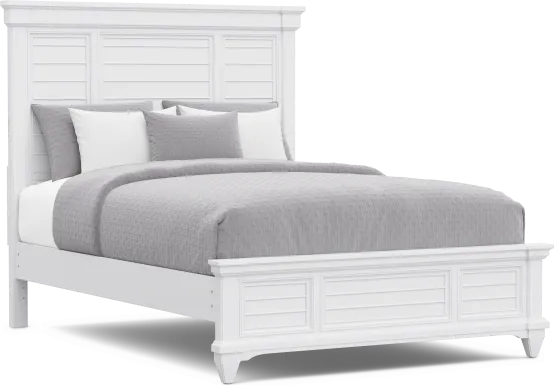 Hilton Head White 3 Pc Queen Panel Bed