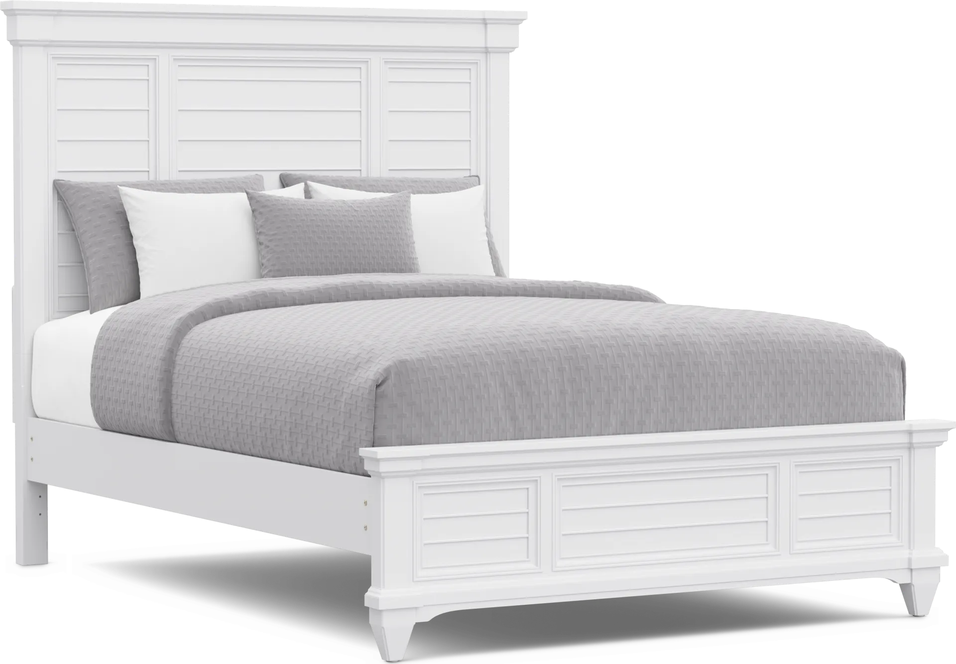 Hilton Head White 3 Pc Queen Panel Bed - Image 2
