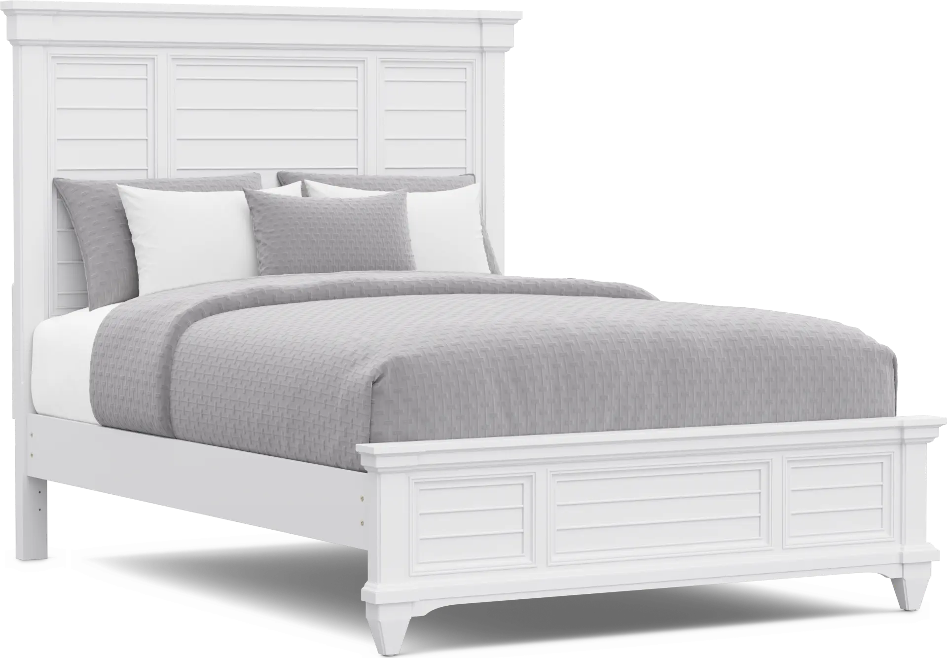 Hilton Head White 3 Pc Queen Panel Bed