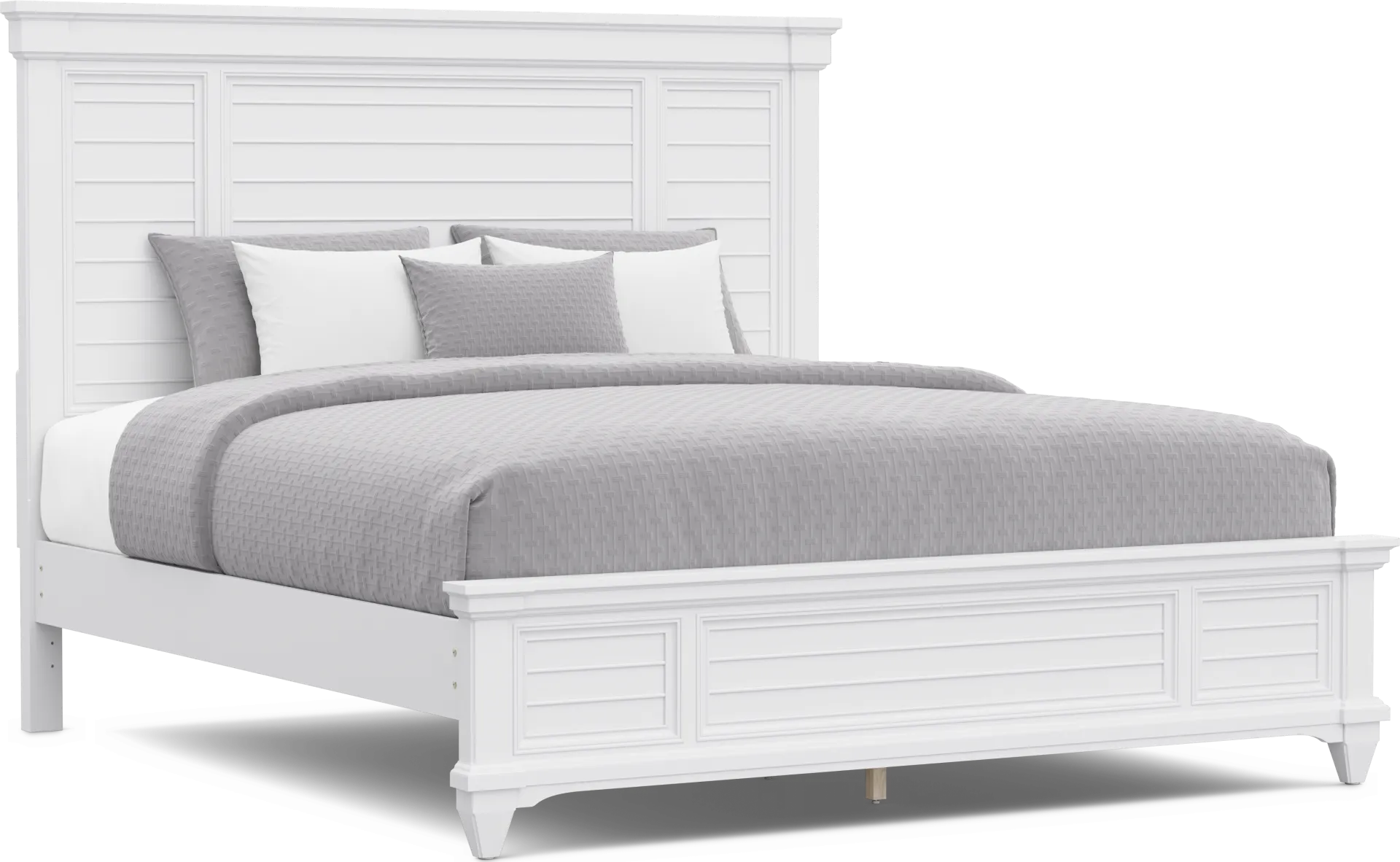 Hilton Head White 3 Pc King Panel Bed - Image 1