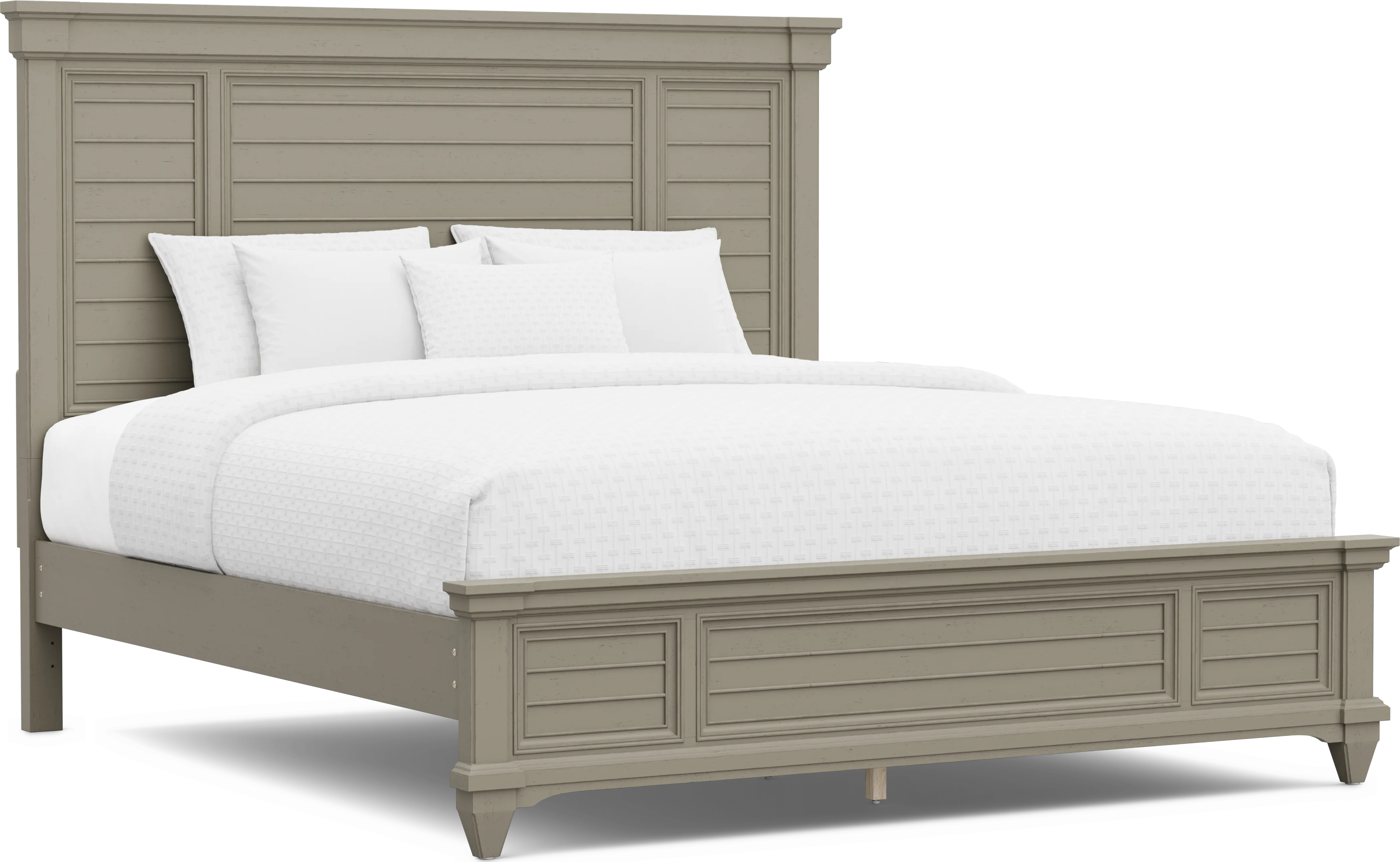 Hilton Head Gray 5 Pc King Panel Bedroom - Thumbnail - Image 2