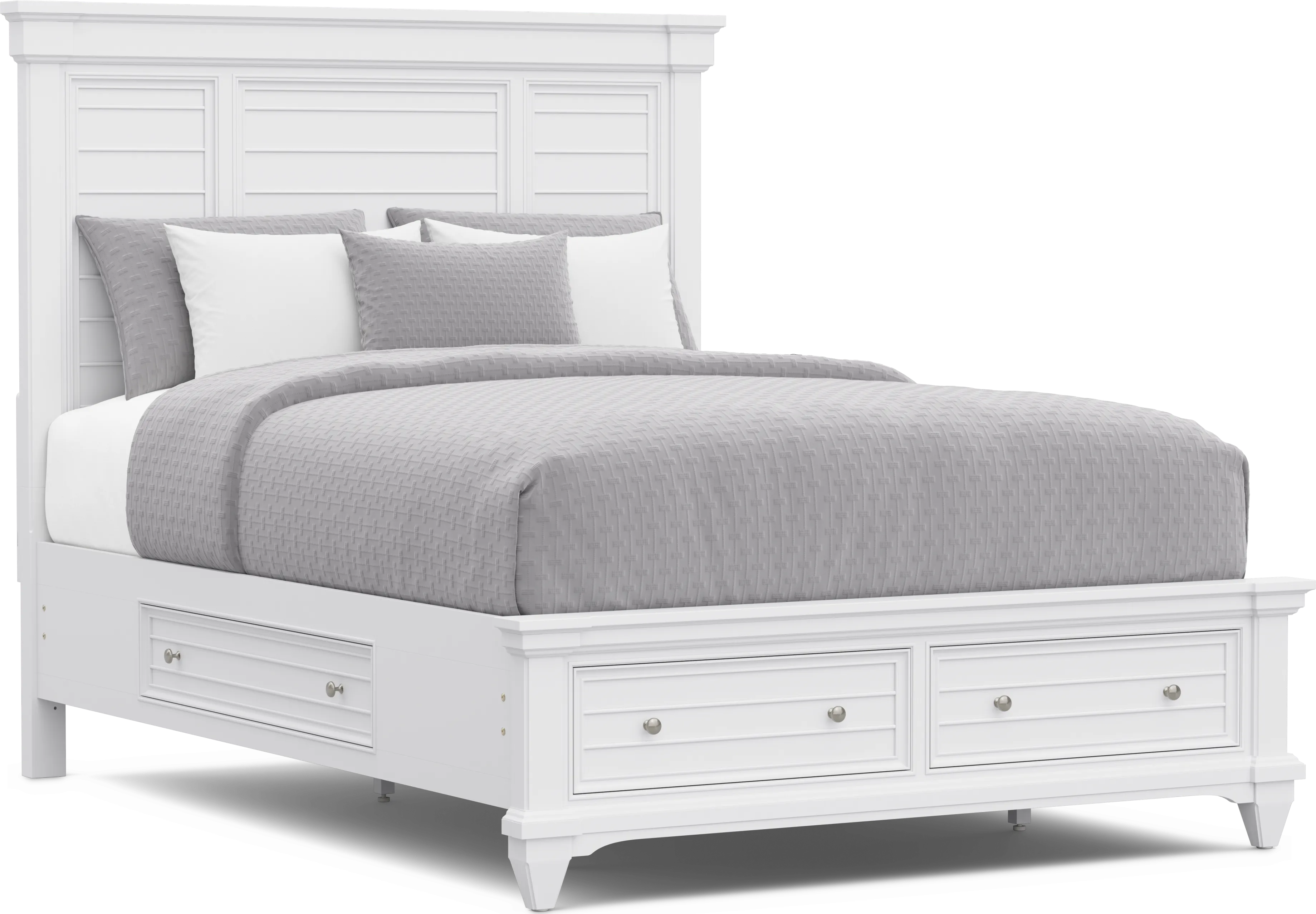 Hilton Head White 5 Pc Queen Storage Bedroom - Thumbnail - Image 2