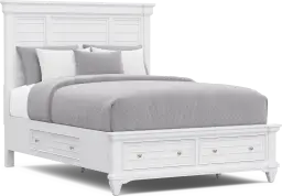 3 pc queen panel bed with storage
