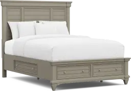 3 pc queen panel bed with storage