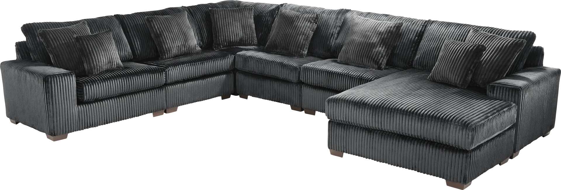 Lexford Park Black 6 Pc Sectional - Image 2