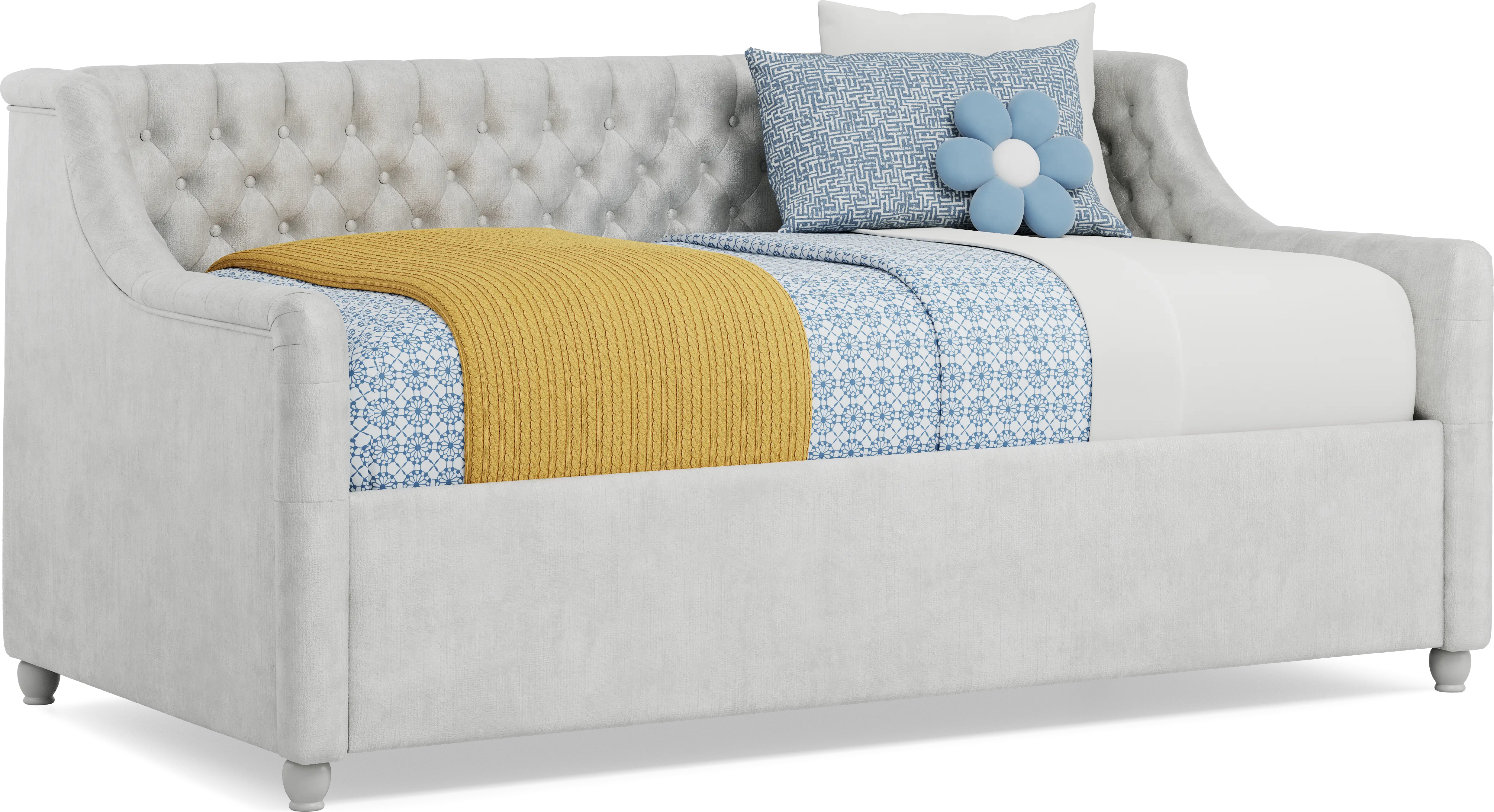 Alena Silver Twin Daybed - Thumbnail - Image 1