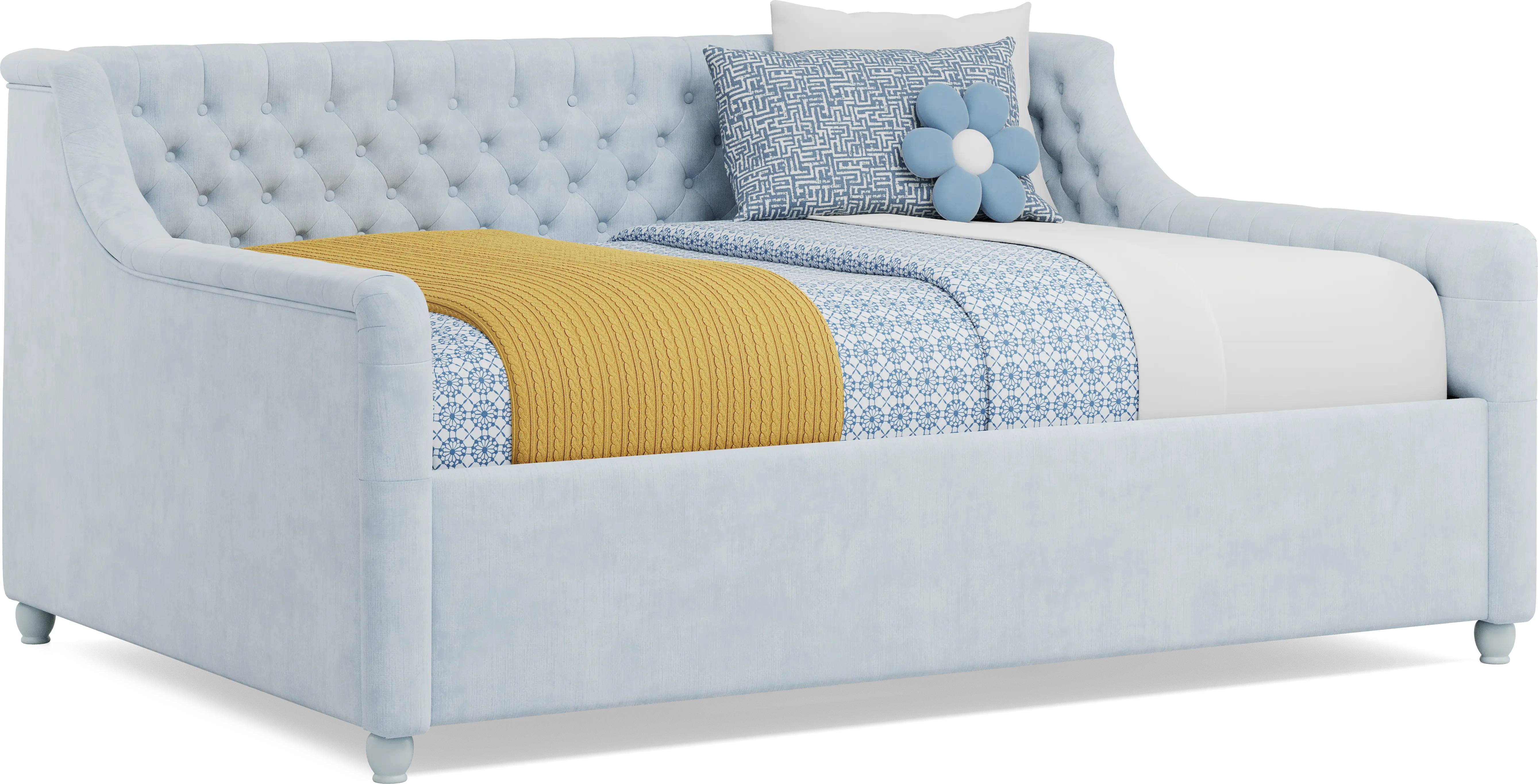 Alena 4 Pc Light Blue Full Daybed W/Trundle | Rooms to Go