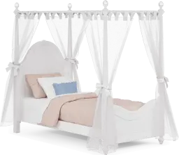 4 pc twin canopy bed