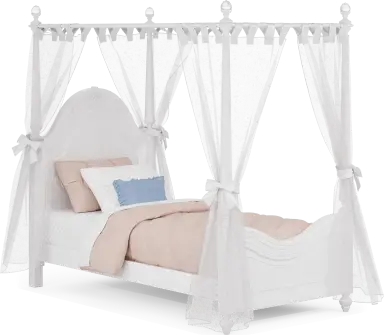 4 pc twin canopy bed