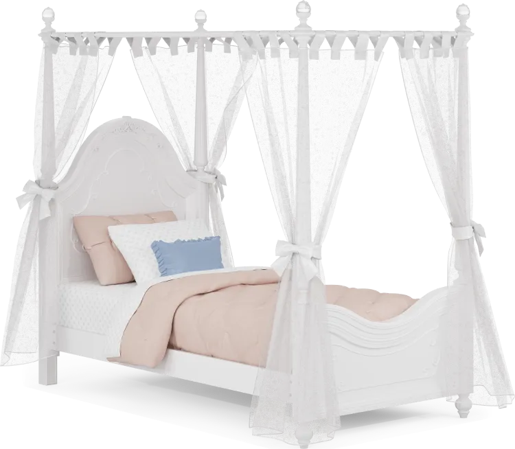4 pc twin canopy bed