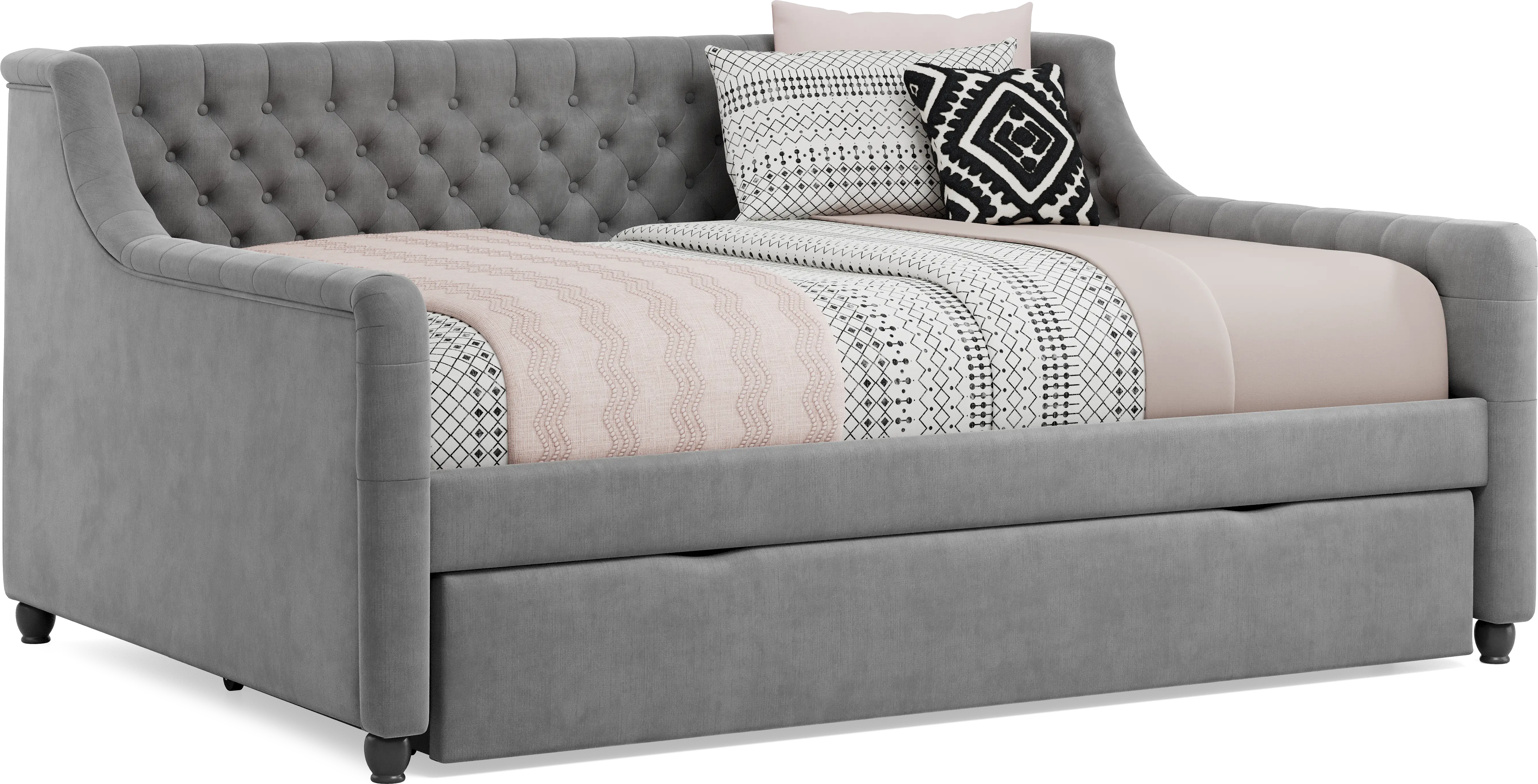 Alena Charcoal Full Daybed with Twin Storage Trundle - Thumbnail - Image 1