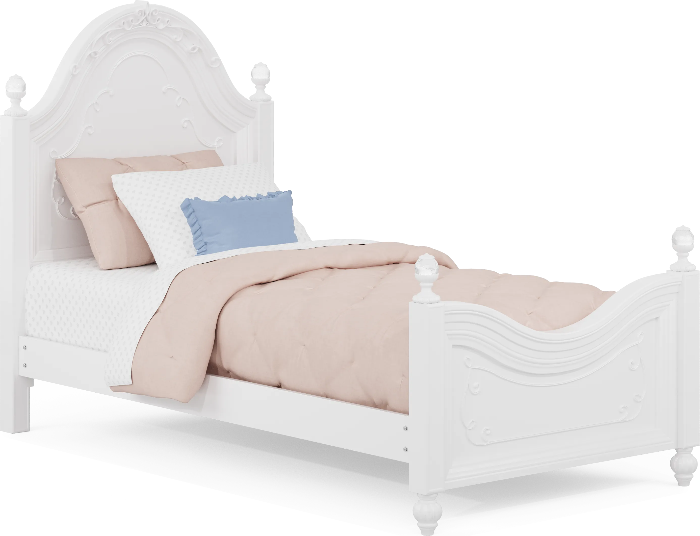 Disney Princess White Twin Panel Bed - Thumbnail - Image 1