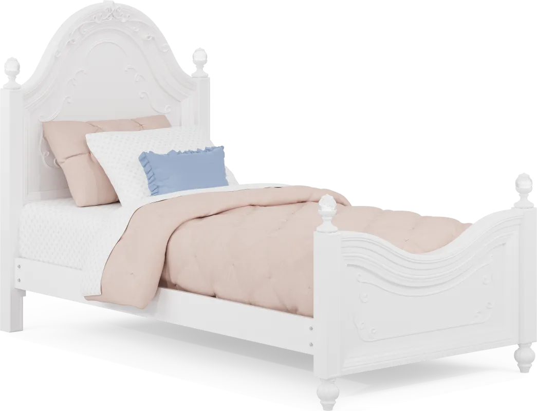 Disney Princess White Twin Panel Bed