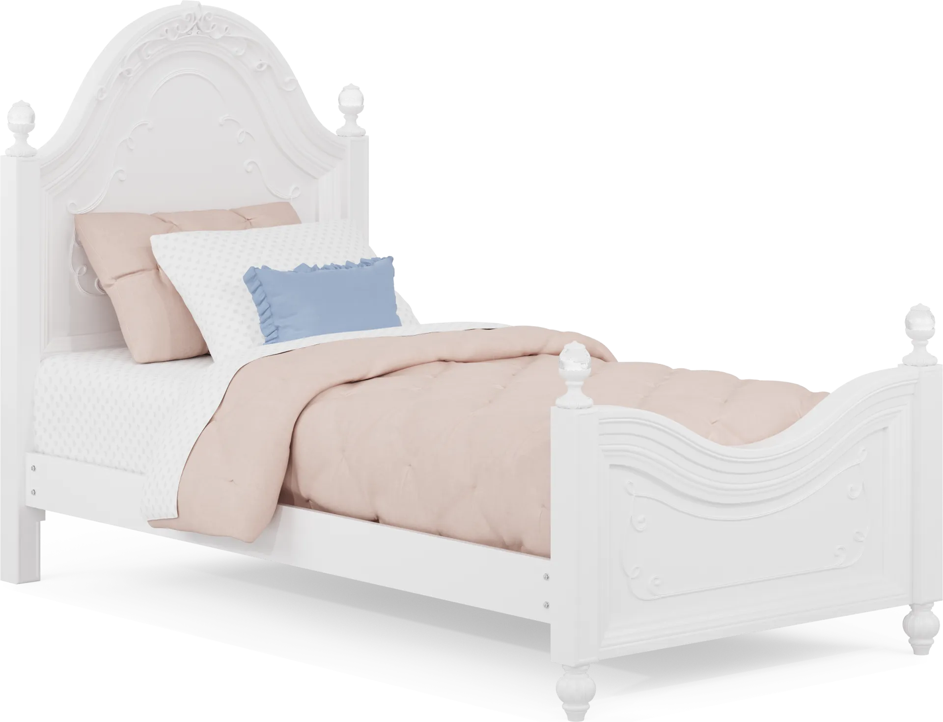 Disney Princess White Twin Panel Bed - Image 1