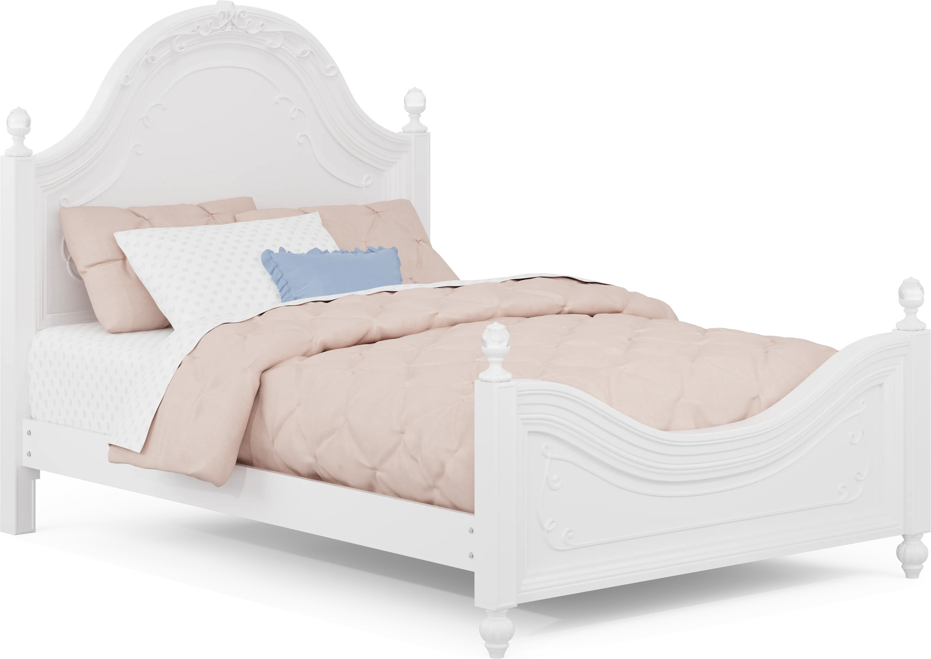 Disney Princess White Full Panel Bed - Thumbnail - Image 1