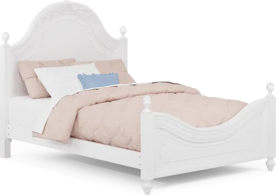 Disney Princess White Full Panel Bed