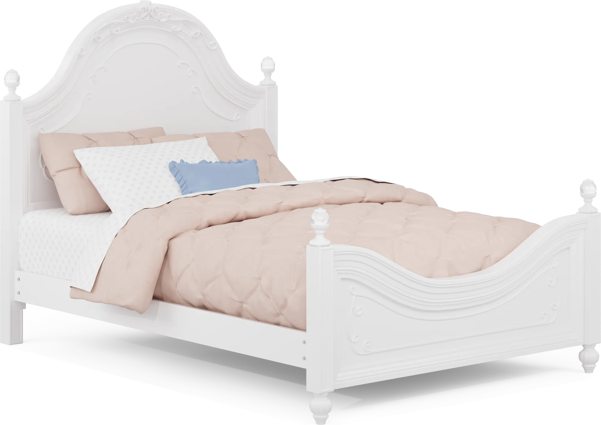 Disney Princess White Full Panel Bed - Image 1