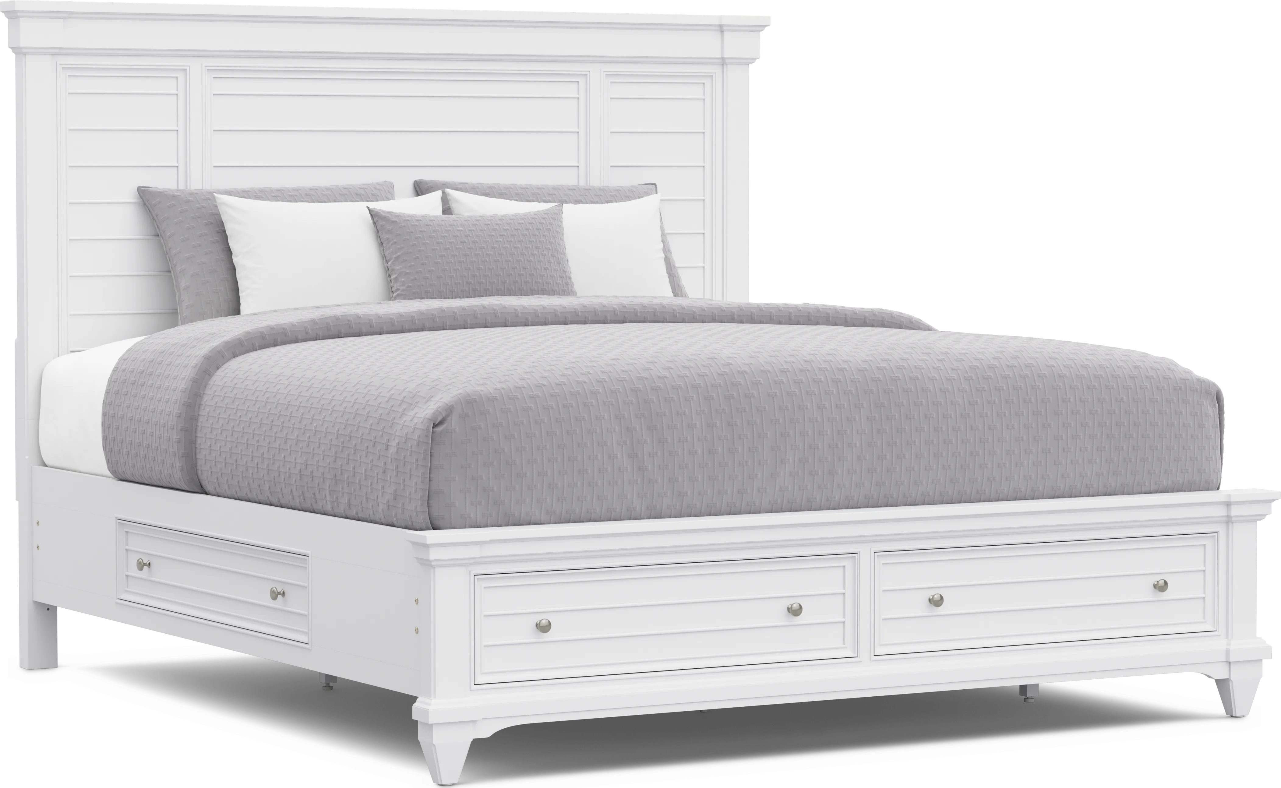 Hilton Head White 5 Pc King Storage Bedroom - Thumbnail - Image 2