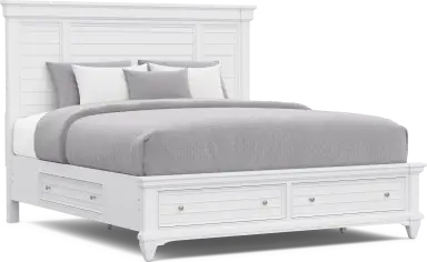 3 pc king panel bed with storage