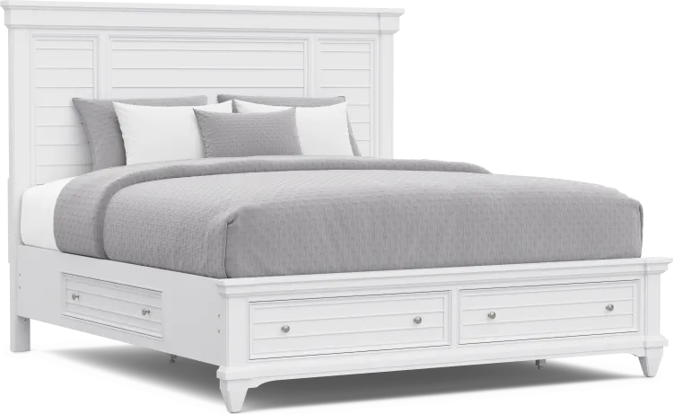 3 pc king panel bed with storage