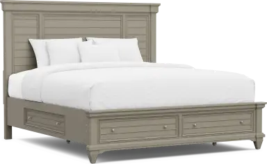 3 pc king panel bed with storage
