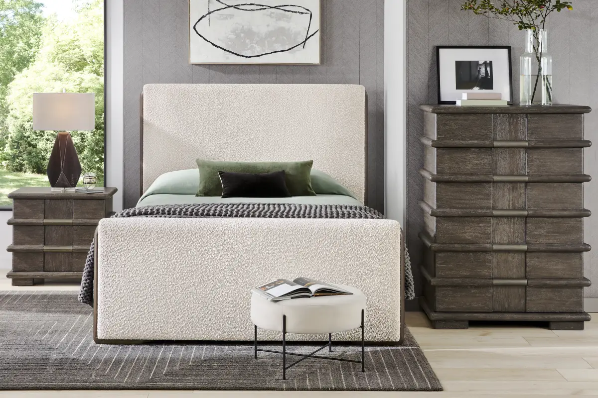 Moreno Brown 5 Pc King Upholstered Bedroom