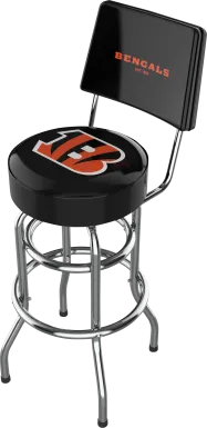 Cincinnati Bengals Black Swivel Barstool with Back