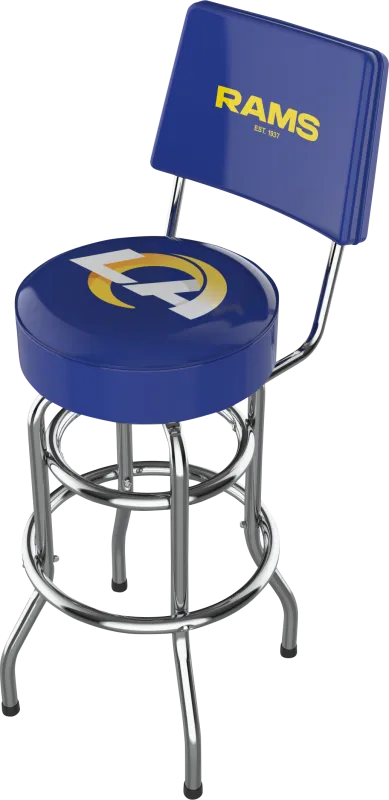 Los Angeles Rams Blue Swivel Barstool with Back