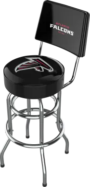 Atlanta Falcons Black Swivel Barstool with Back