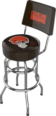 Cleveland Browns Black Swivel Barstool with Back