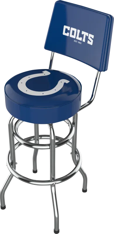Indianapolis Colts Blue Swivel Barstool with Back