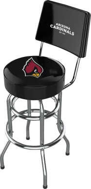 Arizona Cardinals Black Swivel Barstool with Back