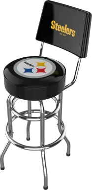 Pittsburgh Steelers Black Swivel Barstool with Back