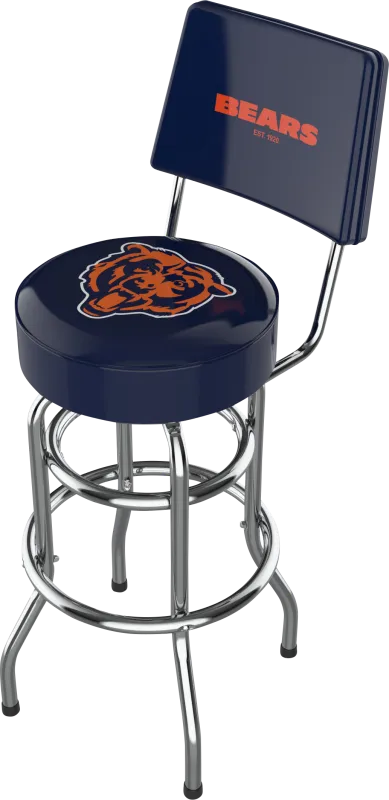 Chicago Bears Navy Swivel Barstool with Back