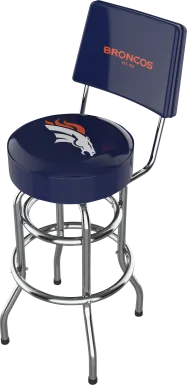Denver Broncos Blue Swivel Barstool with Back