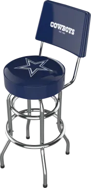 Dallas Cowboys Blue Swivel Barstool with Back