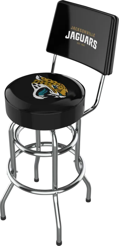 Jacksonville Jaguars Black Swivel Barstool with Back