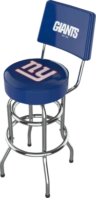 New York Giants Blue Swivel Barstool with Back