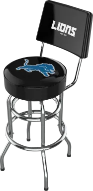 Detroit Lions Black Swivel Barstool with Back