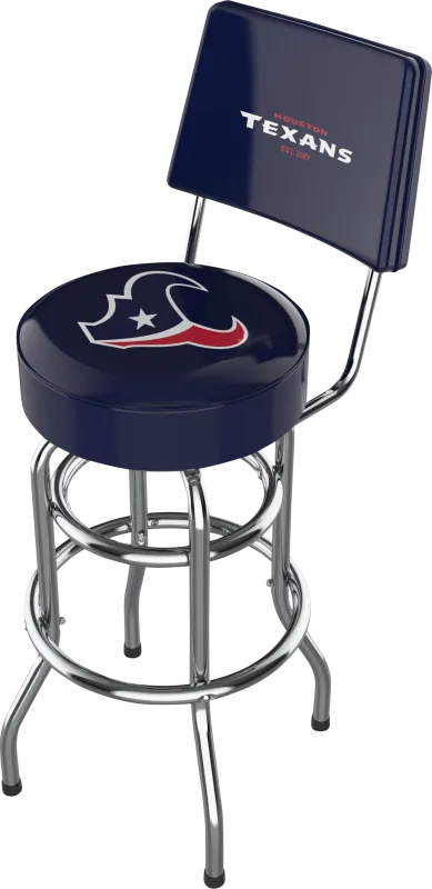 Houston Texans Blue Swivel Barstool with Back
